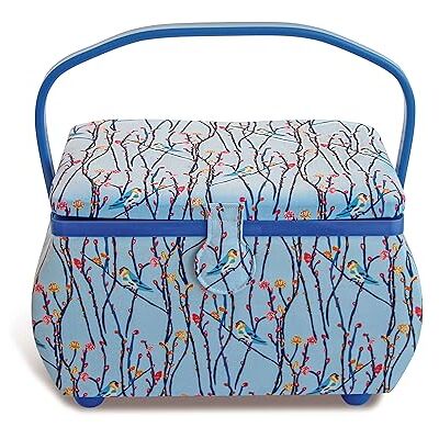 Prym 612082 Nähkorb L Blue Birds, Hellblau Prym 612082 Nähkorb L Blue Birds, Hellblau