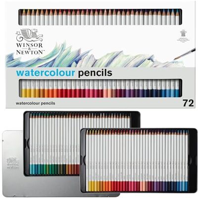 Winsor & Newton 2090007 Studio Collection Aquarellstifte im Set 72 lebendige Farben im Metallkasten, bruchsicher, weiche Farbabgabe, Malstifte für Erwachsene & Künstler Winsor & Newton 2090007 Studio Collection Aquarellstifte im Set 72 lebendige Farben im Metallkasten, bruchsicher, weiche Farbabgabe, Malstifte für Erwachsene & Künstler