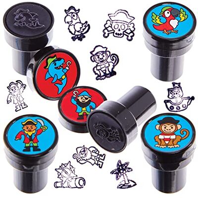 Baker Ross FX621 Piratenstempel 10er-Packung, Stempel für Kinder zum Basteln und Gestalten Baker Ross FX621 Piratenstempel 10er-Packung, Stempel für Kinder zum Basteln und Gestalten