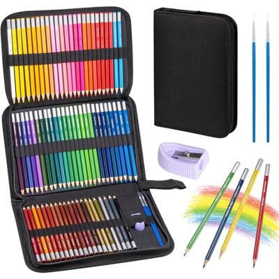 Carehabi 72 Buntstifte Set, Hochwertige Farbminen mit weichem Kern mit Tragbarer Premium-Reißverschlusstasche, Bundstifteset Perfekt für erfahrene Künstler, Kinder, Profi- und Farbkünstler Carehabi 72 Buntstifte Set, Hochwertige Farbminen mit weichem Kern mit Tragbarer Premium-Reißverschlusstasche, Bundstifteset Perfekt für erfahrene Künstler, Kinder, Profi- und Farbkünstler