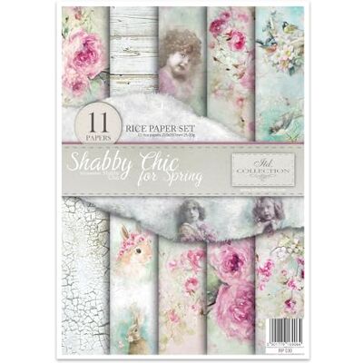 ITD Collection Decoupage Papier A4 Decopatch Papier 29,7 x 21 cm Scrapbooking Dekorpapier für DIY Alben Bullet Journals (RP030 Shabby Chic for Spring) ITD Collection Decoupage Papier A4 Decopatch Papier 29,7 x 21 cm Scrapbooking Dekorpapier für DIY Alben Bullet Journals (RP030 Shabby Chic for Spring)