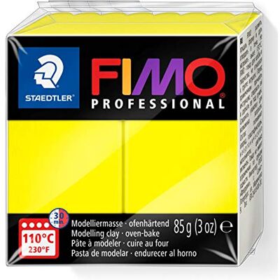 Staedtler 8004-1 Fimo Professional Normalblock, 85 g, zitronengelb Staedtler 8004-1 Fimo Professional Normalblock, 85 g, zitronengelb