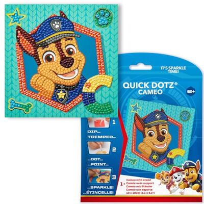 DIAMOND DOTZ DOTZIES 2593281 Paw Patrol Chase, Original 5D Diamond Painting Set, DIY Diamant-Malerei mit Glitzersteinen, Dotting-nach-Zahlen für Kinder ab 6 Jahren, Beginner DIAMOND DOTZ DOTZIES 2593281 Paw Patrol Chase, Original 5D Diamond Painting Set, DIY Diamant-Malerei mit Glitzersteinen, Dotting-nach-Zahlen für Kinder ab 6 Jahren, Beginner