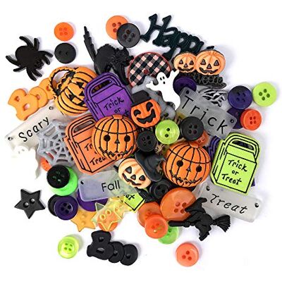 Buttons Galore Halloween Knöpfe, Vorteilspack, 50 Stück, 0.6 Buttons Galore Halloween Knöpfe, Vorteilspack, 50 Stück, 0.6