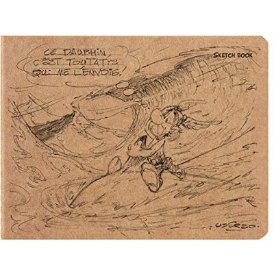 Clairefontaine 813000C Notizheft ''Asterix 3 Sketchbook'' 30 Blatt Zeichenpapier Sketch blanko elfenbein, 16x21 cm, Querformat, Einband aus Kraftpapier mit Skizzen, Motive sortiert, 1 Stück Clairefontaine 813000C Notizheft ''Asterix 3 Sketchbook'' 30 Blatt Zeichenpapier Sketch blanko elfenbein, 16x21 cm, Querformat, Einband aus Kraftpapier mit Skizzen, Motive sortiert, 1 Stück