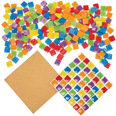 Baker Ross FN097 Mosaikfliesen-Untersetzer-Bausatz 4er-Pack, Bastelsets für Kinder, Untersetzer selber machen Baker Ross FN097 Mosaikfliesen-Untersetzer-Bausatz 4er-Pack, Bastelsets für Kinder, Untersetzer selber machen