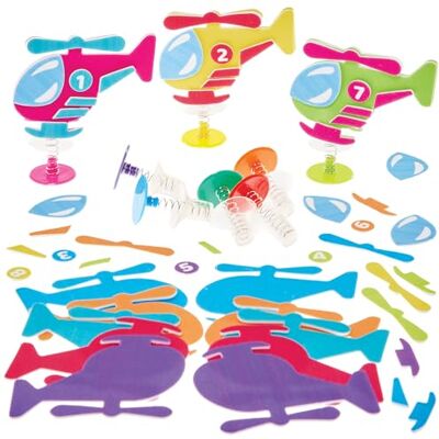 Baker Ross FN076 Hubschrauber-Sprungsets – 8er-Pack, kreative Bastelsets für Kinder Baker Ross FN076 Hubschrauber-Sprungsets – 8er-Pack, kreative Bastelsets für Kinder