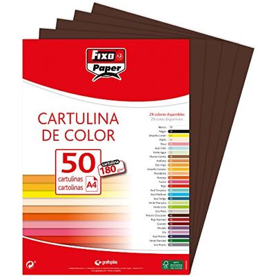 Fixo 11110340 – Pack von 50 Karton, A4, braun Fixo 11110340 – Pack von 50 Karton, A4, braun