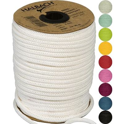 Halbach Seidenbänder Premium Papier Strickschlauch Breite: 4mm Länge: 30m Schlauchgarn befüllbar und reißfest, Papiergarn für Namensschilder Kinderzimmer oder zum basteln, Farbe: natur weiß Halbach Seidenbänder Premium Papier Strickschlauch Breite: 4mm Länge: 30m Schlauchgarn befüllbar und reißfest, Papiergarn für Namensschilder Kinderzimmer oder zum basteln, Farbe: natur weiß