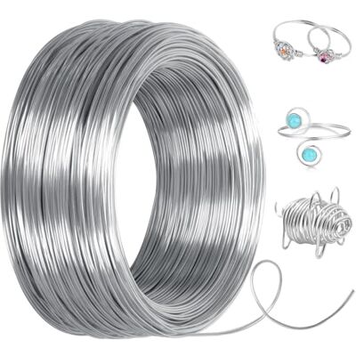Cozary Basteldraht Dünn, Aluminium Dünner Draht Zum Basteln, Aluminiumdraht für DIY Schmuckherstellung und Bastelprojekte(1mm X 100 M) Cozary Basteldraht Dünn, Aluminium Dünner Draht Zum Basteln, Aluminiumdraht für DIY Schmuckherstellung und Bastelprojekte(1mm X 100 M)