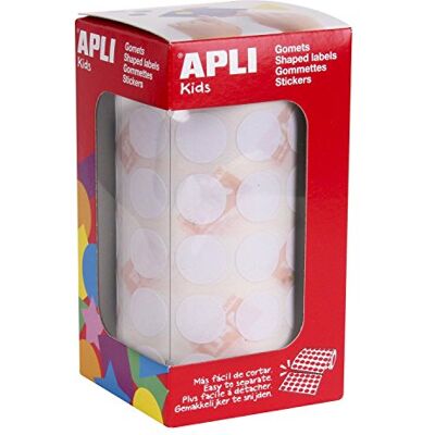APLI Kids Sticker rund auf Rolle weiß Ø 15 mm APLI Kids Sticker rund auf Rolle weiß Ø 15 mm