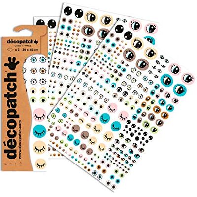 décopatch Clairefontaine C735O Decopatch Papier, 3er Pack Augen Set 2 décopatch Clairefontaine C735O Decopatch Papier, 3er Pack Augen Set 2