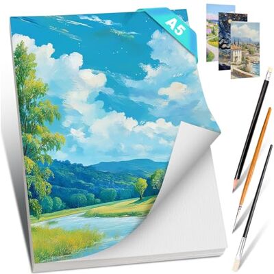 Romon Aquarellpapier, 30 Blatt Aquarell Papier 300g, Aquarellblock Malpapier Watercolor Paper Wasserfarben Zeichenpapier Gouache Papier DIY Geschenk Postkarten für Studenten Lehrer Künstler Romon Aquarellpapier, 30 Blatt Aquarell Papier 300g, Aquarellblock Malpapier Watercolor Paper Wasserfarben Zeichenpapier Gouache Papier DIY Geschenk Postkarten für Studenten Lehrer Künstler