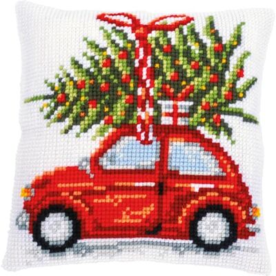 Vervaco Kreuzstich Stickpackungen Kissen Stickerei Set Anfänger Vorgedruckt Weihnachtsauto DIY Set Kreativ Set Für Erwachsene Dekoratives Kissen ca. 40 x 40 cm Bastelset Handwerker Haus Dekoration Vervaco Kreuzstich Stickpackungen Kissen Stickerei Set Anfänger Vorgedruckt Weihnachtsauto DIY Set Kreativ Set Für Erwachsene Dekoratives Kissen ca. 40 x 40 cm Bastelset Handwerker Haus Dekoration