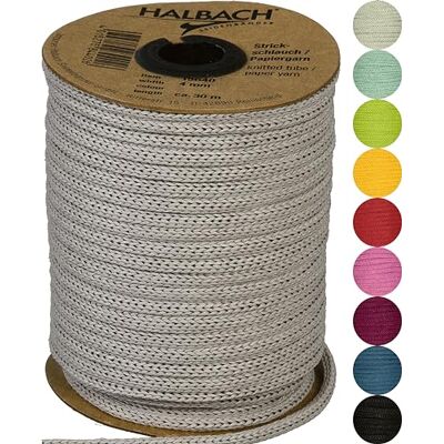 Halbach Seidenbänder Premium Papier Strickschlauch Breite: 4mm Länge: 30m Schlauchgarn befüllbar und reißfest, Papiergarn für Namensschilder Kinderzimmer oder zum basteln, Farbe: grau Halbach Seidenbänder Premium Papier Strickschlauch Breite: 4mm Länge: 30m Schlauchgarn befüllbar und reißfest, Papiergarn für Namensschilder Kinderzimmer oder zum basteln, Farbe: grau