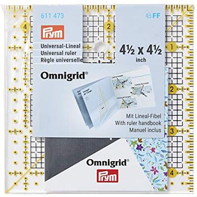 Prym 611473 Universal 4,5 x 4,5 inch Omnigrid Lineal, Kunststoff, transparent Prym 611473 Universal 4,5 x 4,5 inch Omnigrid Lineal, Kunststoff, transparent