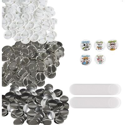VEVOR Buttonmaschine Knopfmachermaschine Zubehör Badge Punch Press 32 mm, DIY Badge Press Machine Ersatzteile 500 STK. Abzeichenpressmaschine, Metall + Kunststoff / 250 + 250 STK. Abzeichen VEVOR Buttonmaschine Knopfmachermaschine Zubehör Badge Punch Press 32 mm, DIY Badge Press Machine Ersatzteile 500 STK. Abzeichenpressmaschine, Metall + Kunststoff / 250 + 250 STK. Abzeichen
