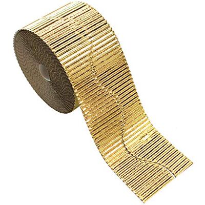 Bright Ideas Riffelbordüre Rollen, Metallic Gold, 10 cm x 7,5 m, BI8200 Bright Ideas Riffelbordüre Rollen, Metallic Gold, 10 cm x 7,5 m, BI8200