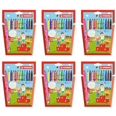 STABILO Filzstift Trio A-Z 6x 12er Pack STABILO Filzstift Trio A-Z 6x 12er Pack