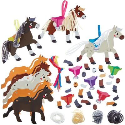 Baker Ross FN668 Pferd Mix & Match Bastelset, 8er-Pack, kreative Dekorationssets für Kinder Baker Ross FN668 Pferd Mix & Match Bastelset, 8er-Pack, kreative Dekorationssets für Kinder