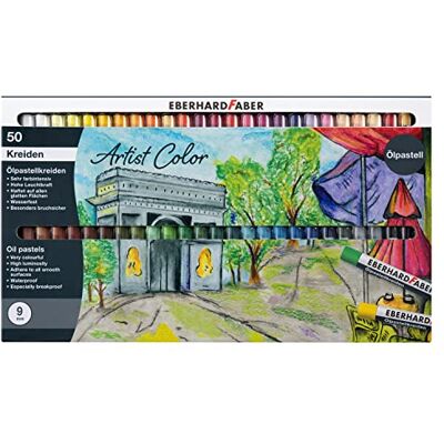 Eberhard Faber 522050 -Ölpastellkreide Artist Color, 50 bruchsichere Ölkreiden 9 mm Durchmesser Eberhard Faber 522050 -Ölpastellkreide Artist Color, 50 bruchsichere Ölkreiden 9 mm Durchmesser