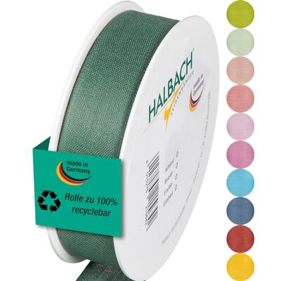 Halbach Seidenbänder Geschenkband Breite 25mm Länge 25m Schleifenband made in Germany Geschenkbänder in Vielzahl von Farben und Breiten, perfekt zum Verpacken und Dekorieren, Farbe: dunkelgrün Halbach Seidenbänder Geschenkband Breite 25mm Länge 25m Schleifenband made in Germany Geschenkbänder in Vielzahl von Farben und Breiten, perfekt zum Verpacken und Dekorieren, Farbe: dunkelgrün