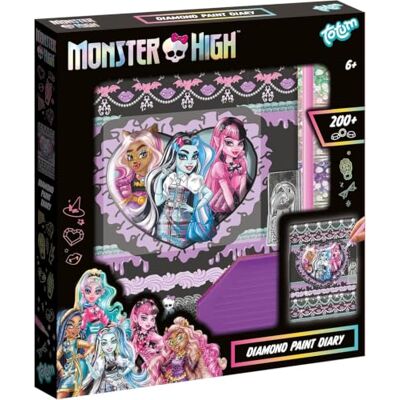 Totum Monster High DIY Tagebuch mit Schloss – Diamant-Bastelset zum Selbstgestalten mit Draculaura, Frankie & Clawdeen Kreatives Schreibset für Mädchen ab 6 Jahren Totum Monster High DIY Tagebuch mit Schloss – Diamant-Bastelset zum Selbstgestalten mit Draculaura, Frankie & Clawdeen Kreatives Schreibset für Mädchen ab 6 Jahren