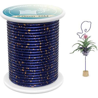 VynyQoo 2mm Basteldraht, 12m Modellierdraht, Aludraht Draht Bunt, Weicher Aluminiumdraht, Schmuckherstellung Bindedraht pour Basteln DIY VynyQoo 2mm Basteldraht, 12m Modellierdraht, Aludraht Draht Bunt, Weicher Aluminiumdraht, Schmuckherstellung Bindedraht pour Basteln DIY