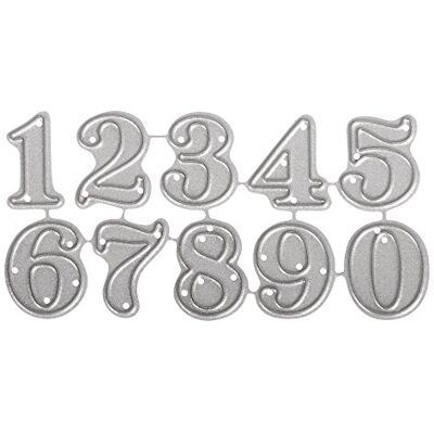 Rayher Hobby 59236000 Small Numbers Stanzschablonen-Set, 10 Stück, 0,8 1,9 cm, Grau Rayher Hobby 59236000 Small Numbers Stanzschablonen-Set, 10 Stück, 0,8 1,9 cm, Grau