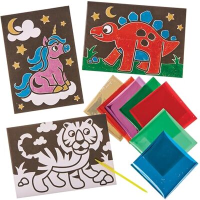 Baker Ross FN136 Folienkunstbilder – 10er-Pack, Kunsthandwerks-Folienmalerei-Sets Baker Ross FN136 Folienkunstbilder – 10er-Pack, Kunsthandwerks-Folienmalerei-Sets