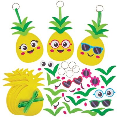Baker Ross FN168 Ananas Mix & Match Schlüsselanhänger-Sets – 8er-Pack, Schlüsselanhänger-Bastelsets für Kinder Baker Ross FN168 Ananas Mix & Match Schlüsselanhänger-Sets – 8er-Pack, Schlüsselanhänger-Bastelsets für Kinder