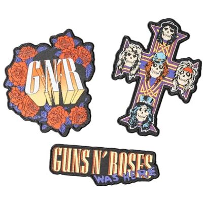 Grupo Erik Patches zum Aufbügeln Bügelbilder für Textilien Guns N Roses Set 3 Bügelflicken Aufnäher Erwachsene Guns N' Roses Merch Grupo Erik Patches zum Aufbügeln Bügelbilder für Textilien Guns N Roses Set 3 Bügelflicken Aufnäher Erwachsene Guns N' Roses Merch