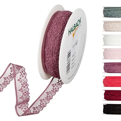Halbach Seidenbänder Spitzenband 18 m, Spitze als Meterware auf Rolle als Schleifenband für Hochzeiten zum Nähen oder Tischdekoration, Spitzenborte Spitzenstoff für DIY Handwerk Halbach Seidenbänder Spitzenband 18 m, Spitze als Meterware auf Rolle als Schleifenband für Hochzeiten zum Nähen oder Tischdekoration, Spitzenborte Spitzenstoff für DIY Handwerk