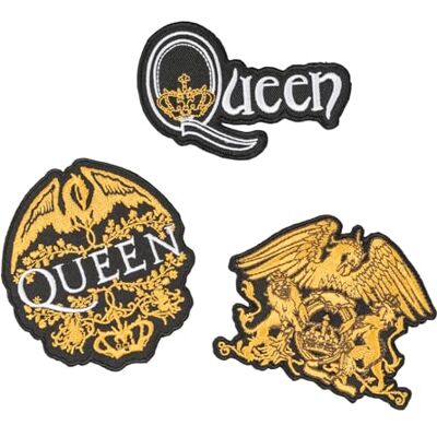 Grupo Erik Queen Patches zum Aufbügeln Bügelflicken Bügelbilder für Textilien Queen Set 3 Bügelflicken Aufnäher Erwachsene Queen Merch Grupo Erik Queen Patches zum Aufbügeln Bügelflicken Bügelbilder für Textilien Queen Set 3 Bügelflicken Aufnäher Erwachsene Queen Merch