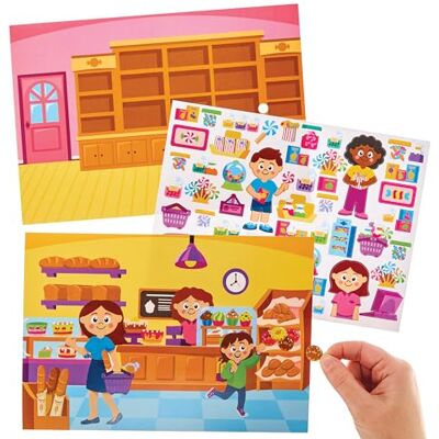 Baker Ross Aufkleber-Szene einkaufen – 5er-Pack, selbstklebende Aufkleber für Kinder, Basteln für Kinder, Multicolour Vinyl Sticker für verschiedene Oberflächen Baker Ross Aufkleber-Szene einkaufen – 5er-Pack, selbstklebende Aufkleber für Kinder, Basteln für Kinder, Multicolour Vinyl Sticker für verschiedene Oberflächen