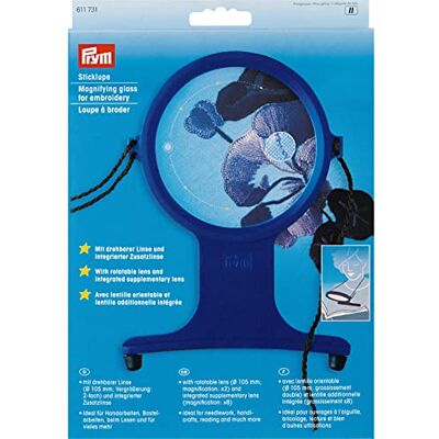 Prym 611731 Sticklupe mit Band, Ø 10,5 cm, Violett Prym 611731 Sticklupe mit Band, Ø 10,5 cm, Violett