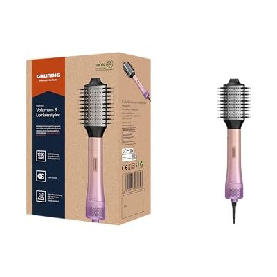 Grundig HS 6482 Volumen- & Lockenstyler Warmluftbürste mit Ionenfunktion 1.200 W, Rosa/Lila Grundig HS 6482 Volumen- & Lockenstyler Warmluftbürste mit Ionenfunktion 1.200 W, Rosa/Lila