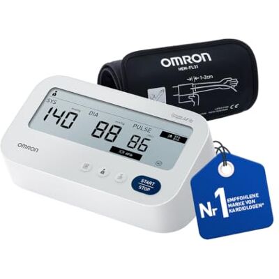 Omron X3 Comfort AFib Oberarm-Blutdruckmessgerät mit AFib Erkennung Klinisch validierter digitaler Blutdruckmesser, automatische Vorhofflimmern Erkennung, 2 Nutzer, für Diabetiker & Schwangere Omron X3 Comfort AFib Oberarm-Blutdruckmessgerät mit AFib Erkennung Klinisch validierter digitaler Blutdruckmesser, automatische Vorhofflimmern Erkennung, 2 Nutzer, für Diabetiker & Schwangere