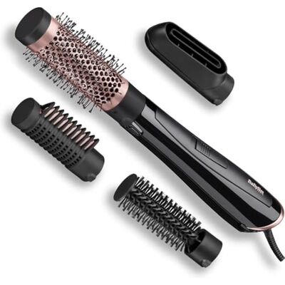 BaByliss Perfect Finish 1000W Warmluftbürste. 3 Aufsätze zum Glätten, Volumen & Formen, 2 Temperatureinstellungen + Kaltstufe, Ionen-Technologie für Anti-Frizz, schwarz, AS126E BaByliss Perfect Finish 1000W Warmluftbürste. 3 Aufsätze zum Glätten, Volumen & Formen, 2 Temperatureinstellungen + Kaltstufe, Ionen-Technologie für Anti-Frizz, schwarz, AS126E