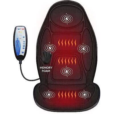 Snailax Massagesitzauflage aus Memory-Schaumstoff für Rücken und Nacken, Massagekissen mit Wärme und Vibrationsfunktion, Sitzmassagegerät Hause Büro, Geschenke für Männer Frauen Snailax Massagesitzauflage aus Memory-Schaumstoff für Rücken und Nacken, Massagekissen mit Wärme und Vibrationsfunktion, Sitzmassagegerät Hause Büro, Geschenke für Männer Frauen