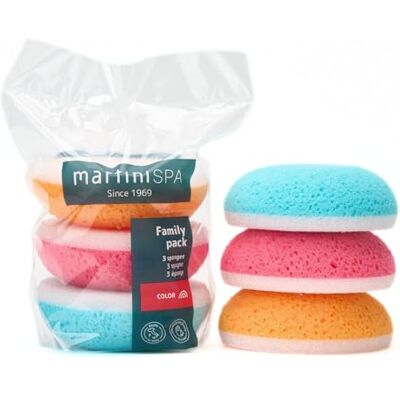 Martini Spa MartiniSPA Massage Color Rundschwamm Family Pack 3 Stück Martini Spa MartiniSPA Massage Color Rundschwamm Family Pack 3 Stück