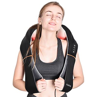 RENPHO Nackenmassagegerät, Shiatsu Massagegerät Nacken, Schulter, Rücken mit Tiefenmassage, Wärme, während verspannte Muskeln entspannt werden,3 Intensitätsstufen,zu Hause,Büro, Geschenke für Männer RENPHO Nackenmassagegerät, Shiatsu Massagegerät Nacken, Schulter, Rücken mit Tiefenmassage, Wärme, während verspannte Muskeln entspannt werden,3 Intensitätsstufen,zu Hause,Büro, Geschenke für Männer