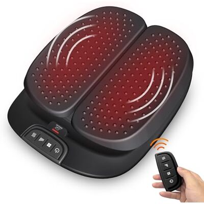 Snailax Fußmassagegerät mit Vibration und Wärme, elektrische Fußmassagegerät mit Fernbedienung, Massagegerät für Fußmassage Schwarz, Geschenke Snailax Fußmassagegerät mit Vibration und Wärme, elektrische Fußmassagegerät mit Fernbedienung, Massagegerät für Fußmassage Schwarz, Geschenke