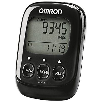 Omron Walking Style IV Schrittzähler, schwarz, mit 3D-Sensor Ohne App und Handy; misst Schritte, aerobe Schritte, Distanz und Kalorienverbrauch, mit Speicher und großem Display Omron Walking Style IV Schrittzähler, schwarz, mit 3D-Sensor Ohne App und Handy; misst Schritte, aerobe Schritte, Distanz und Kalorienverbrauch, mit Speicher und großem Display