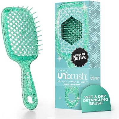 FHI Heat UNbrush Entwirrungsbürste für schmerzfreies Bürsten aller nassen oder trockenen Haartypen, strapazierfähige DuoFlex-Antistatikborsten, leichter Griff, belüftete Haarbürste, Türkisgrün FHI Heat UNbrush Entwirrungsbürste für schmerzfreies Bürsten aller nassen oder trockenen Haartypen, strapazierfähige DuoFlex-Antistatikborsten, leichter Griff, belüftete Haarbürste, Türkisgrün