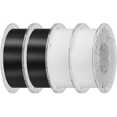 Creality Hyper PLA RFID-Filament, 1,75 mm, 600 mm/s, hohe Geschwindigkeit, hohe Präzision und Zähigkeit, 15 Farben, glatter 3D-Druck (2 Schwarz / 2 Weiß) Creality Hyper PLA RFID-Filament, 1,75 mm, 600 mm/s, hohe Geschwindigkeit, hohe Präzision und Zähigkeit, 15 Farben, glatter 3D-Druck (2 Schwarz / 2 Weiß)