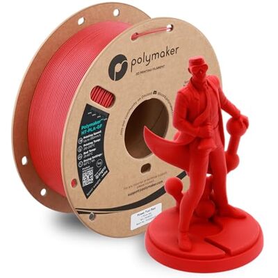 Polymaker HT-PLA-GF Filament 1,75 mm Power Tool Rot, Hochtemperatur-PLA-Filament für 3D-Druck, hitzebeständig bis 130 °C, einfach zu drucken, leicht zu glühen, funktioniert mit den meisten Polymaker HT-PLA-GF Filament 1,75 mm Power Tool Rot, Hochtemperatur-PLA-Filament für 3D-Druck, hitzebeständig bis 130 °C, einfach zu drucken, leicht zu glühen, funktioniert mit den meisten
