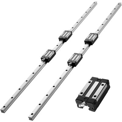 VEVOR Linearführungen HGR20, 2er-Pack 1000 mm Linearschienen & 4 Stk. Gleitblöcke, rostfrei & hochpräzise, Gleitschienen für Heimwerker, CNC-Fräsen, Drehmaschinen, Fräsmaschinen, 3D-Drucker VEVOR Linearführungen HGR20, 2er-Pack 1000 mm Linearschienen & 4 Stk. Gleitblöcke, rostfrei & hochpräzise, Gleitschienen für Heimwerker, CNC-Fräsen, Drehmaschinen, Fräsmaschinen, 3D-Drucker