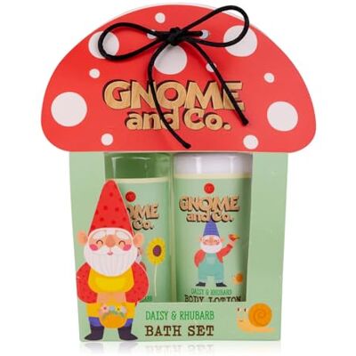 accentra Pflegeset GNOME & CO. in Pilz-Geschenkbox, 2-teiliges Pflege-Set für Frauen mit Duschgel & Bodylotion, Duft Daisy & Rhubarb, hellgrün/rot/weiß, Wellness Geschenkset zu Geburtstag, Ostern accentra Pflegeset GNOME & CO. in Pilz-Geschenkbox, 2-teiliges Pflege-Set für Frauen mit Duschgel & Bodylotion, Duft Daisy & Rhubarb, hellgrün/rot/weiß, Wellness Geschenkset zu Geburtstag, Ostern