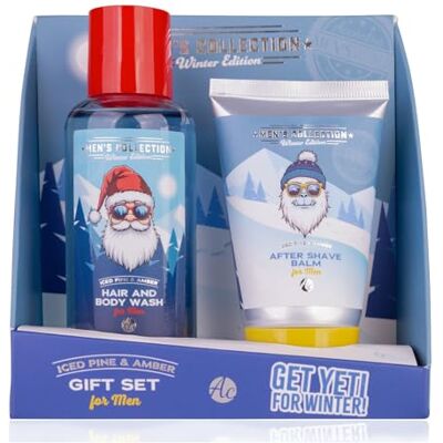 accentra Geschenkset für Männer MEN'S COLLECTION WINTER EDITION in Geschenkbox, inkl. Shampoo & Duschgel, Aftershave-Balsam, Duft: Iced Pine & Amber, Männer Geschenk Weihnachten accentra Geschenkset für Männer MEN'S COLLECTION WINTER EDITION in Geschenkbox, inkl. Shampoo & Duschgel, Aftershave-Balsam, Duft: Iced Pine & Amber, Männer Geschenk Weihnachten